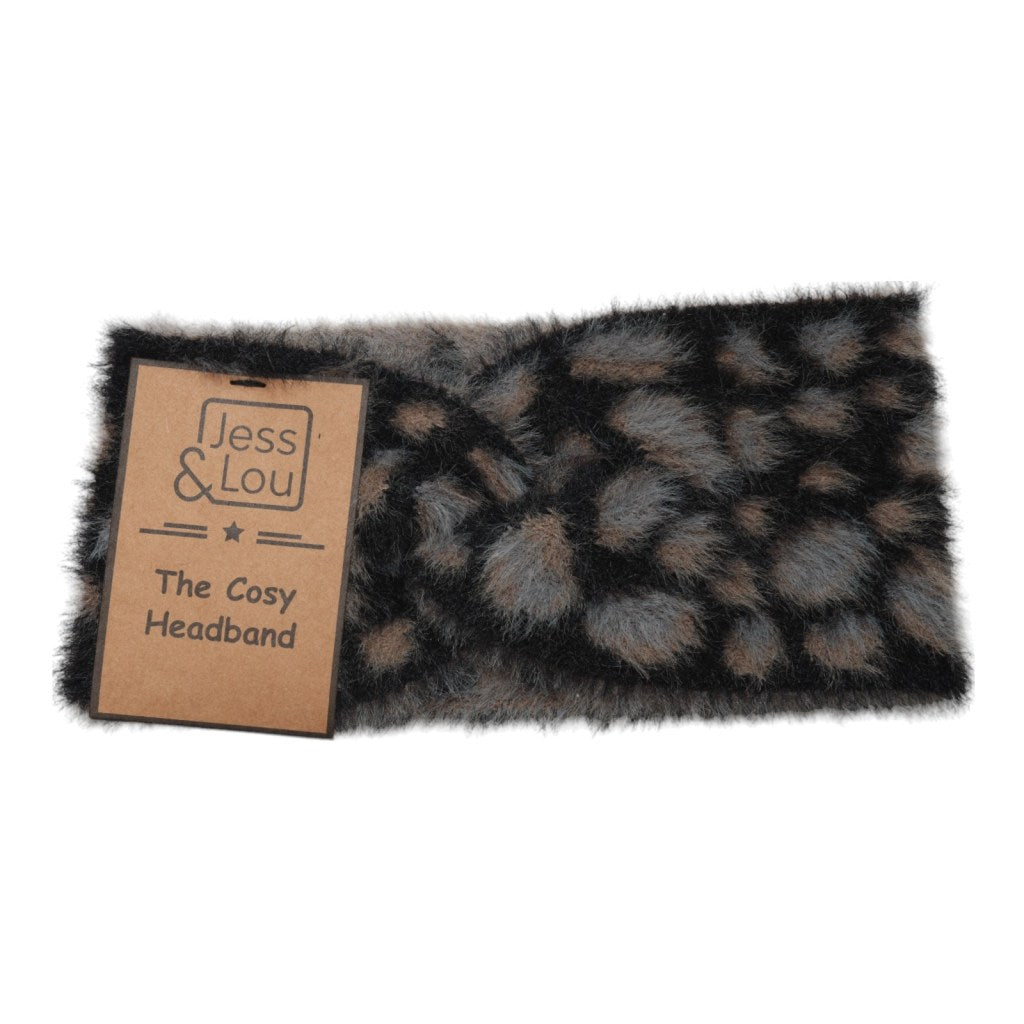 Jess and Lou Animal Print Headband-Headband-White finn