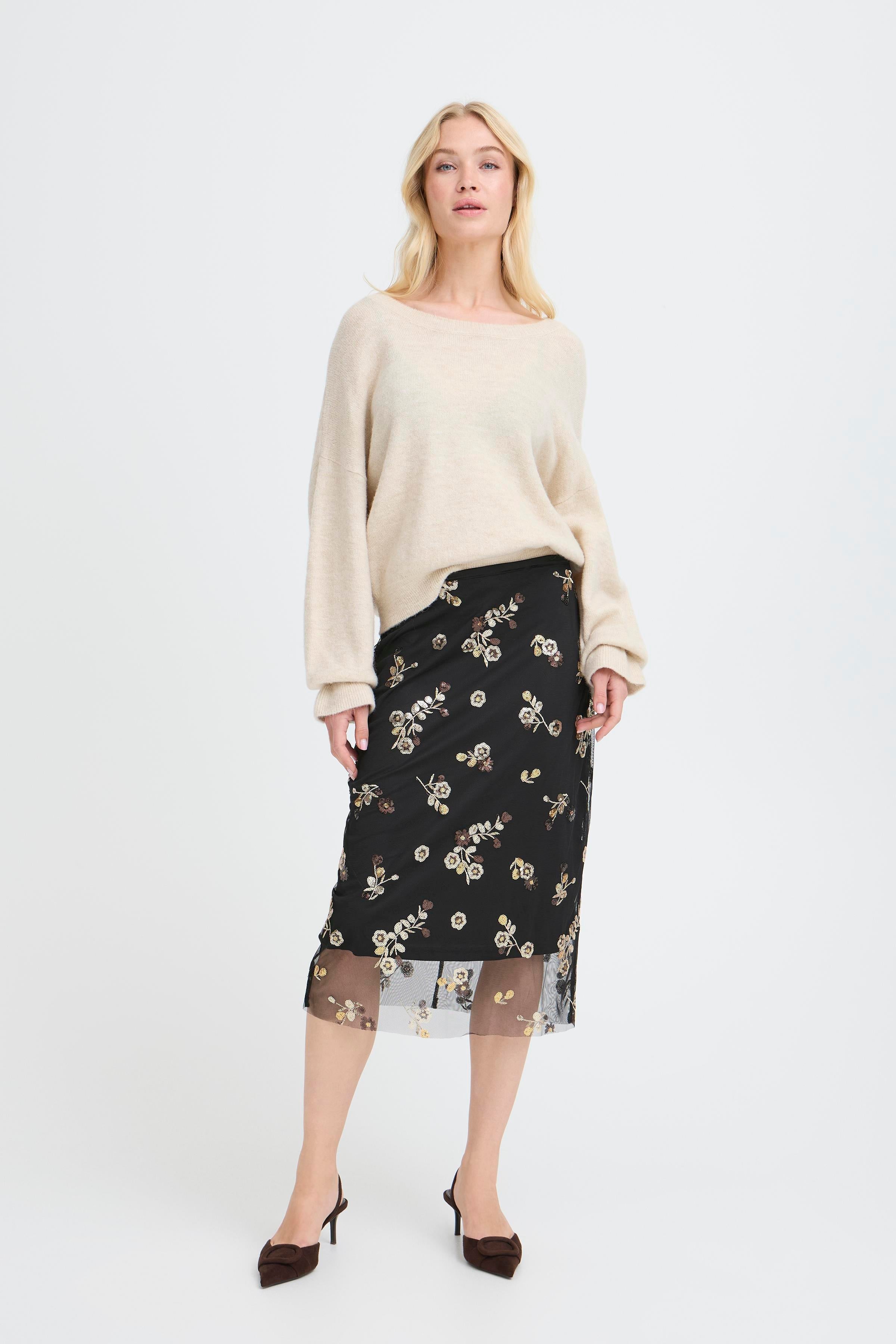 B young Byrenaz Pencil Skirt-Skirts-White finn