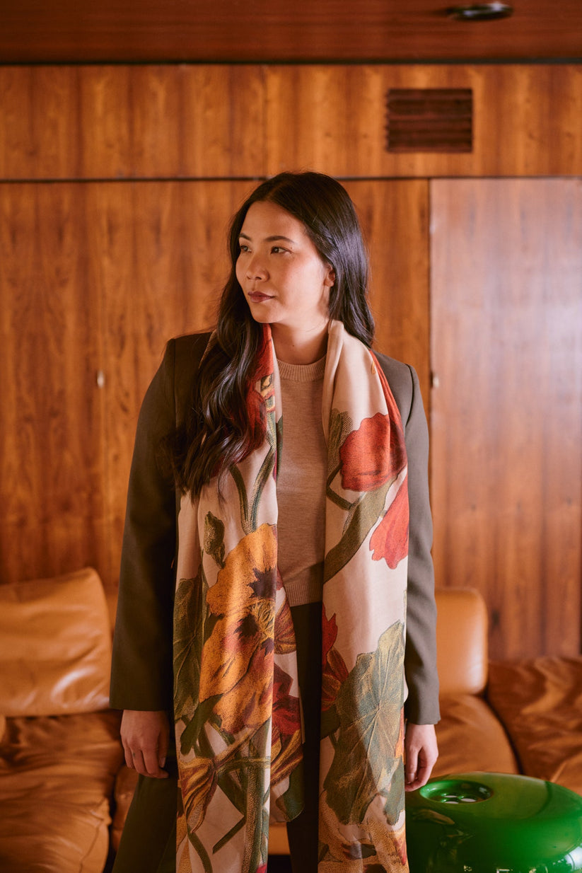 One Hundred Stars Nasturtium Fawn Scarf9