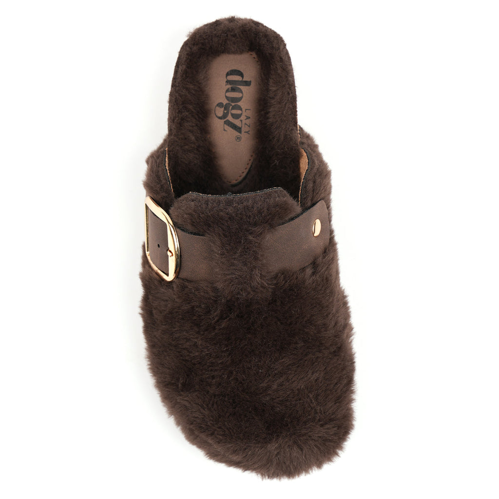 Lunar Rhianna Brown Mule Slipper