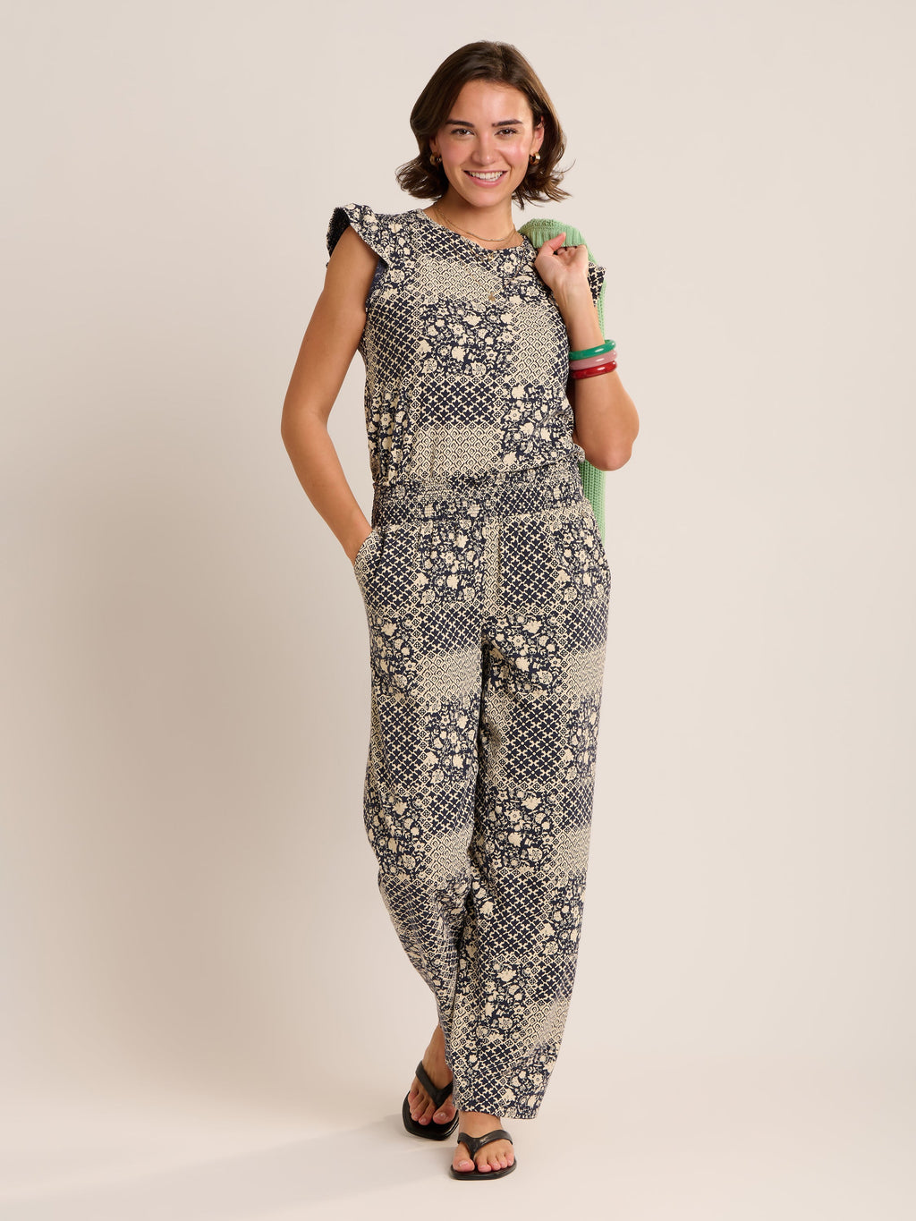 Brakeburn Helena Beach Pant-Brakeburn-White finn