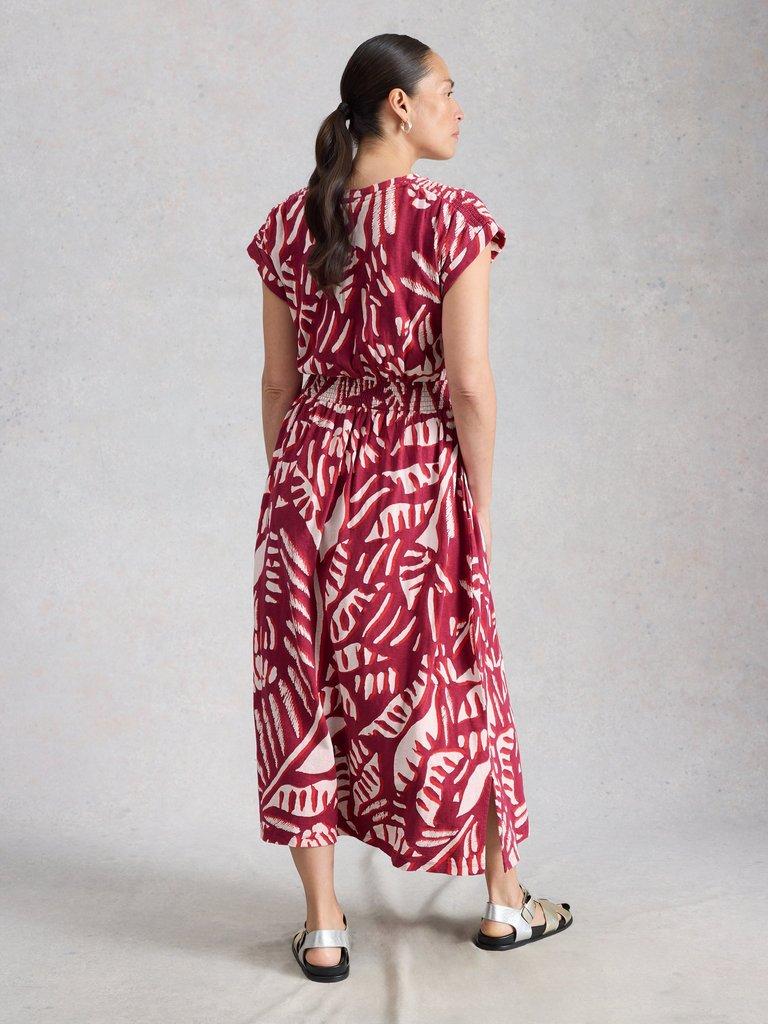 White Stuff Mina Jersey Print Dress in Pink Print-Dress-10-Pink Print-