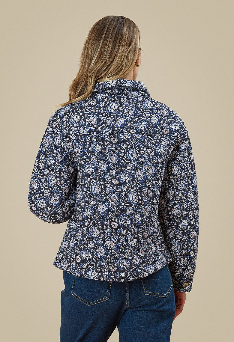 SHREE QUILTED SHACKET MARINA-Coats & Jackets-White finn