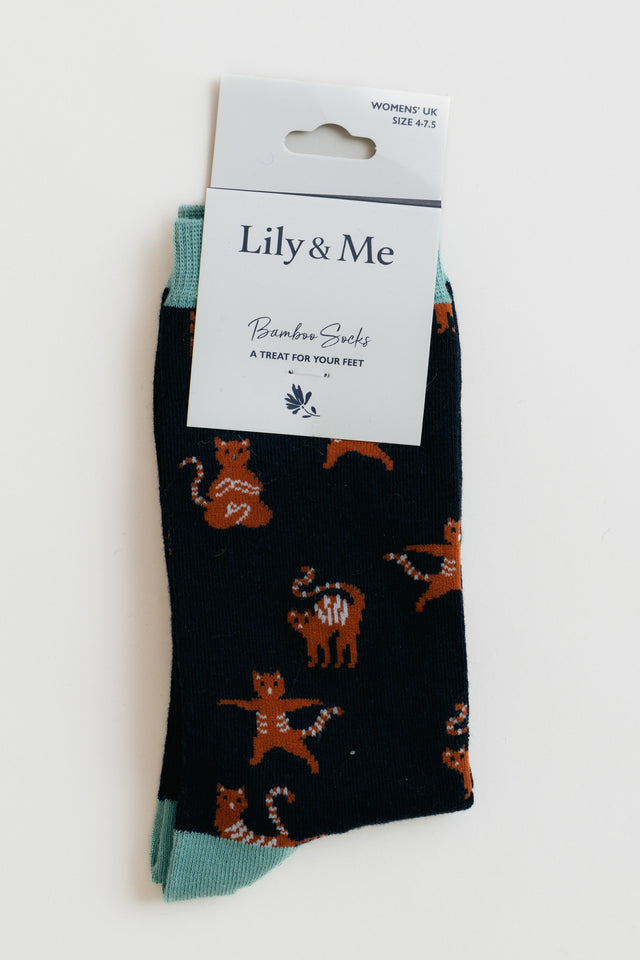 Lily & Me YOGA CATS SOCK GIFT BOX