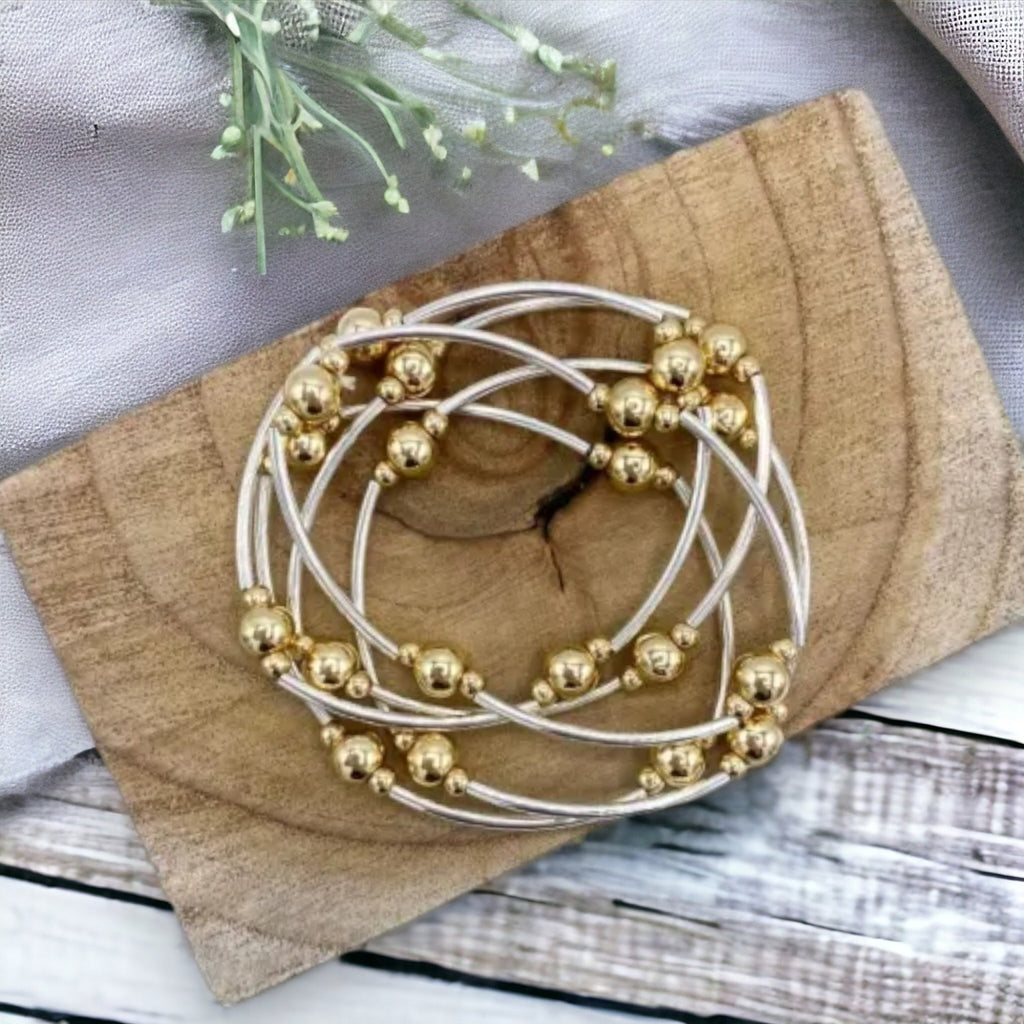 Jess and louMulti-Strand Beaded Bracelet BR220-Jess and Lou-White finn