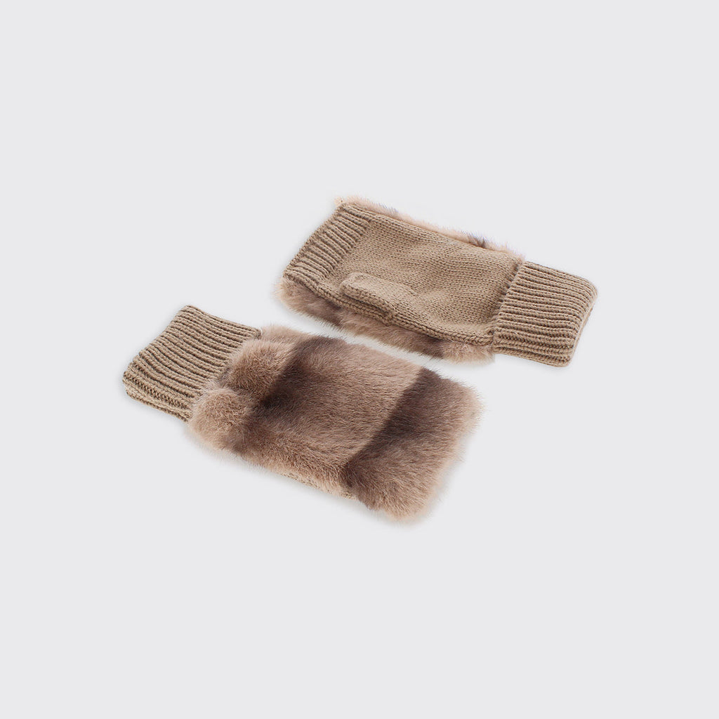 Millie mae Bridgette Faux Fur Fingerless Gloves