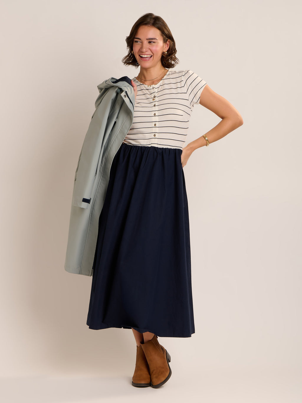 Brakeburn Ligia Dress-Brakeburn-White finn