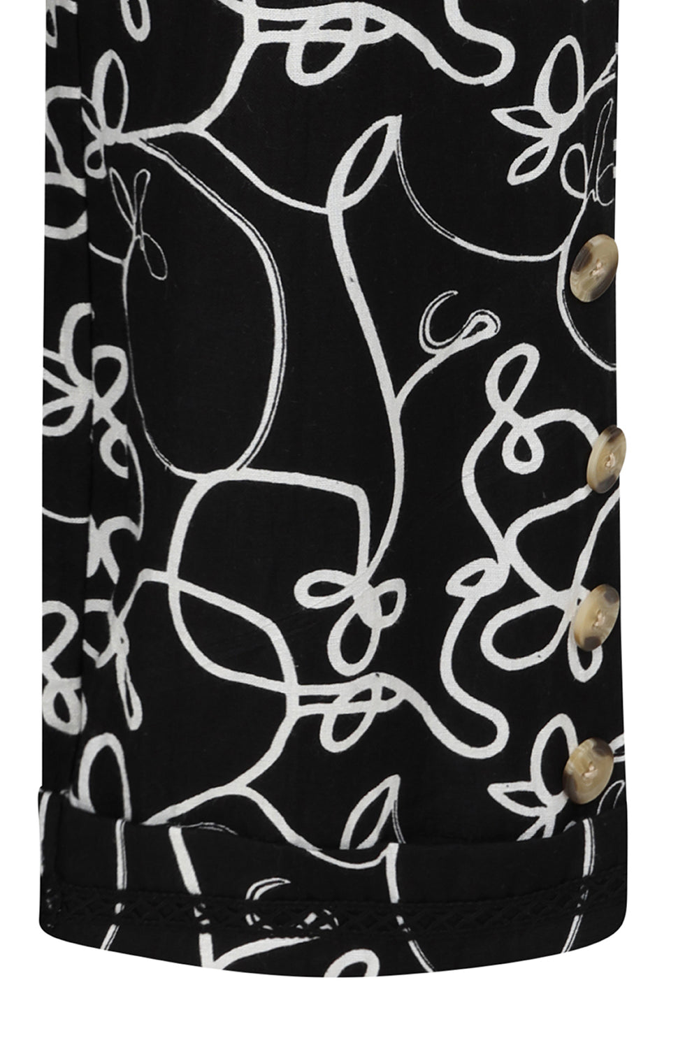 Alice Collins Swirl Print Pant-White finn