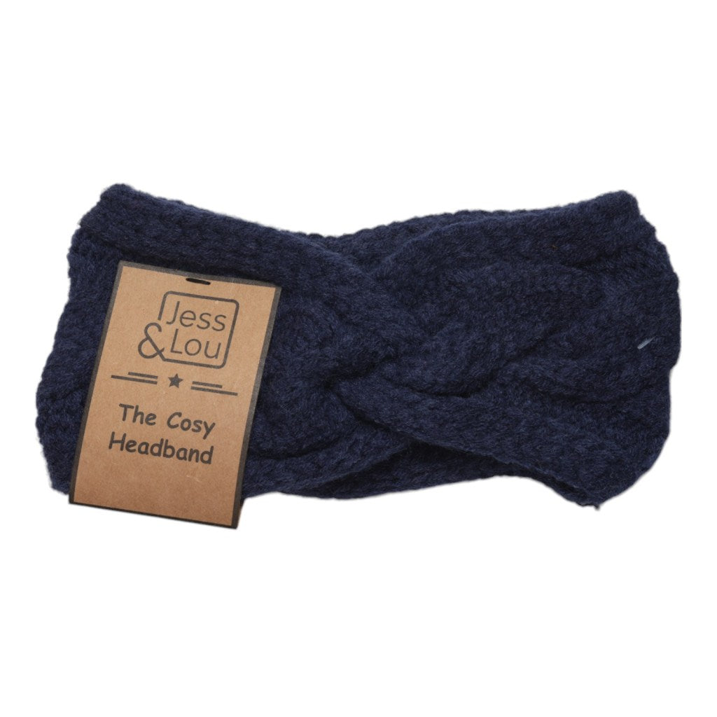 Jess and lou Cosy Cable Knot Headband-Headband-White finn