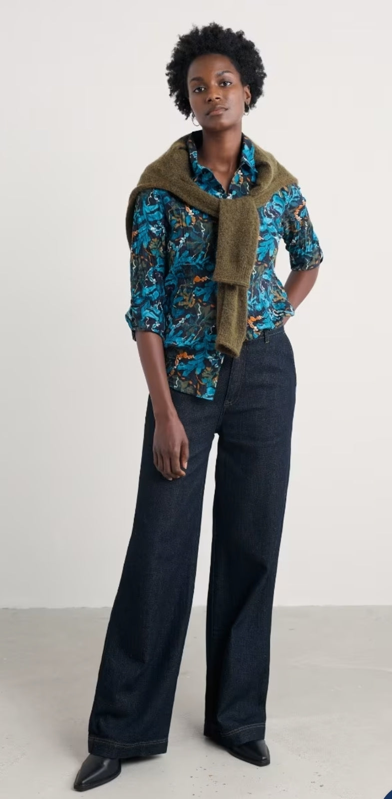 Seasalt Larissa Shirt Floating Fronds Maritime