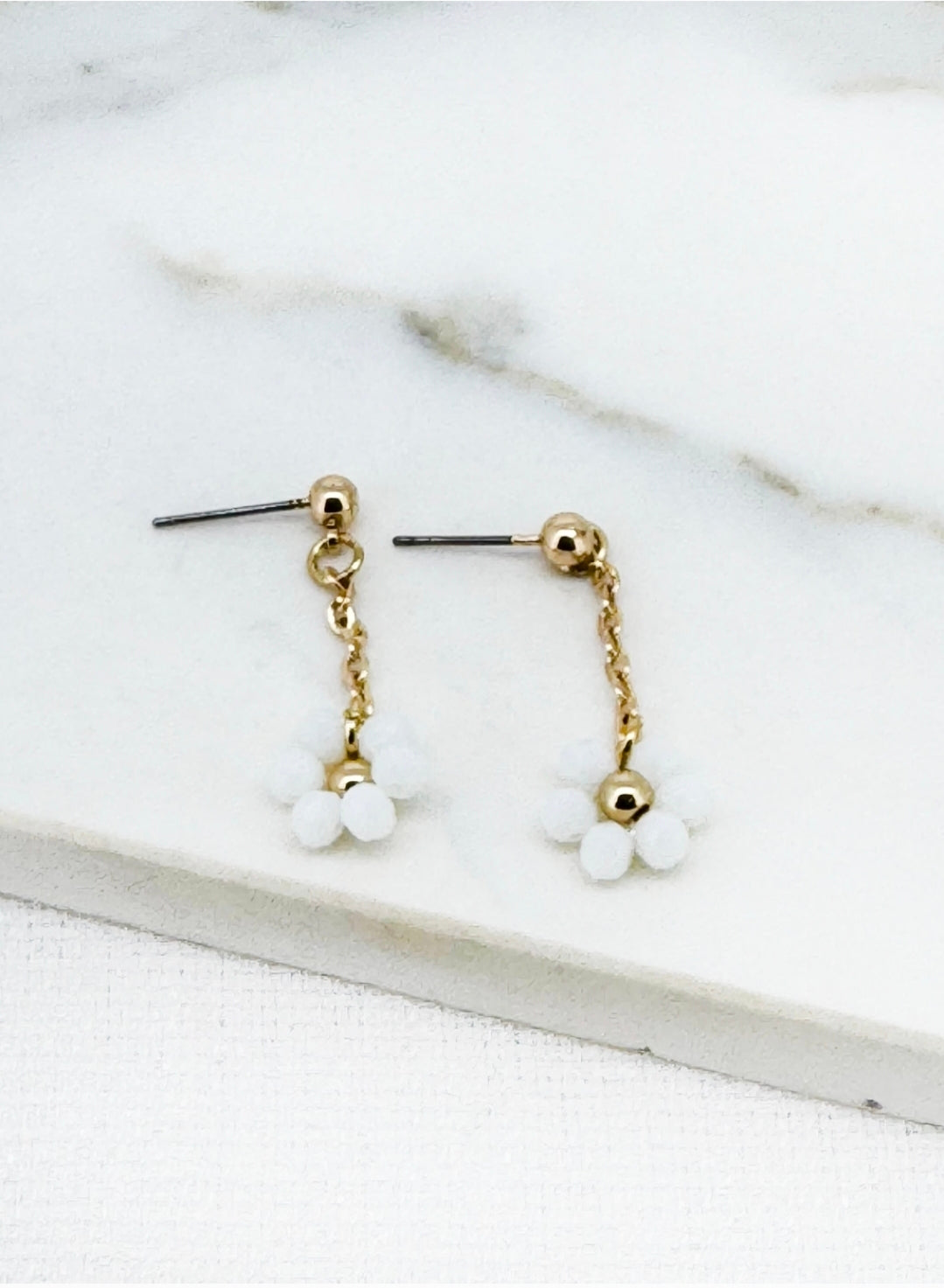 Envy Flower Drop Earrings 4850-Envy-White finn