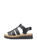 Rieker Black Sandal V7904-Rieker-White finn
