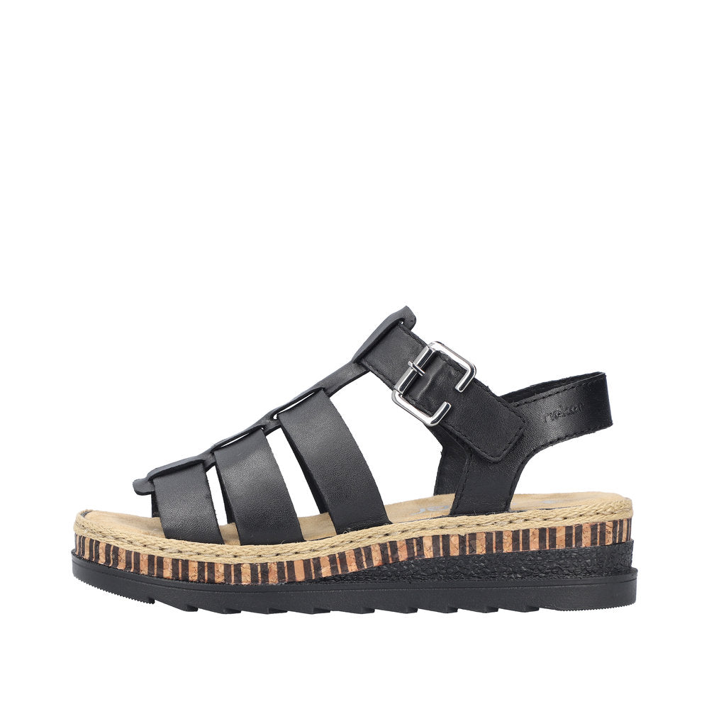 Rieker Black Sandal V7904