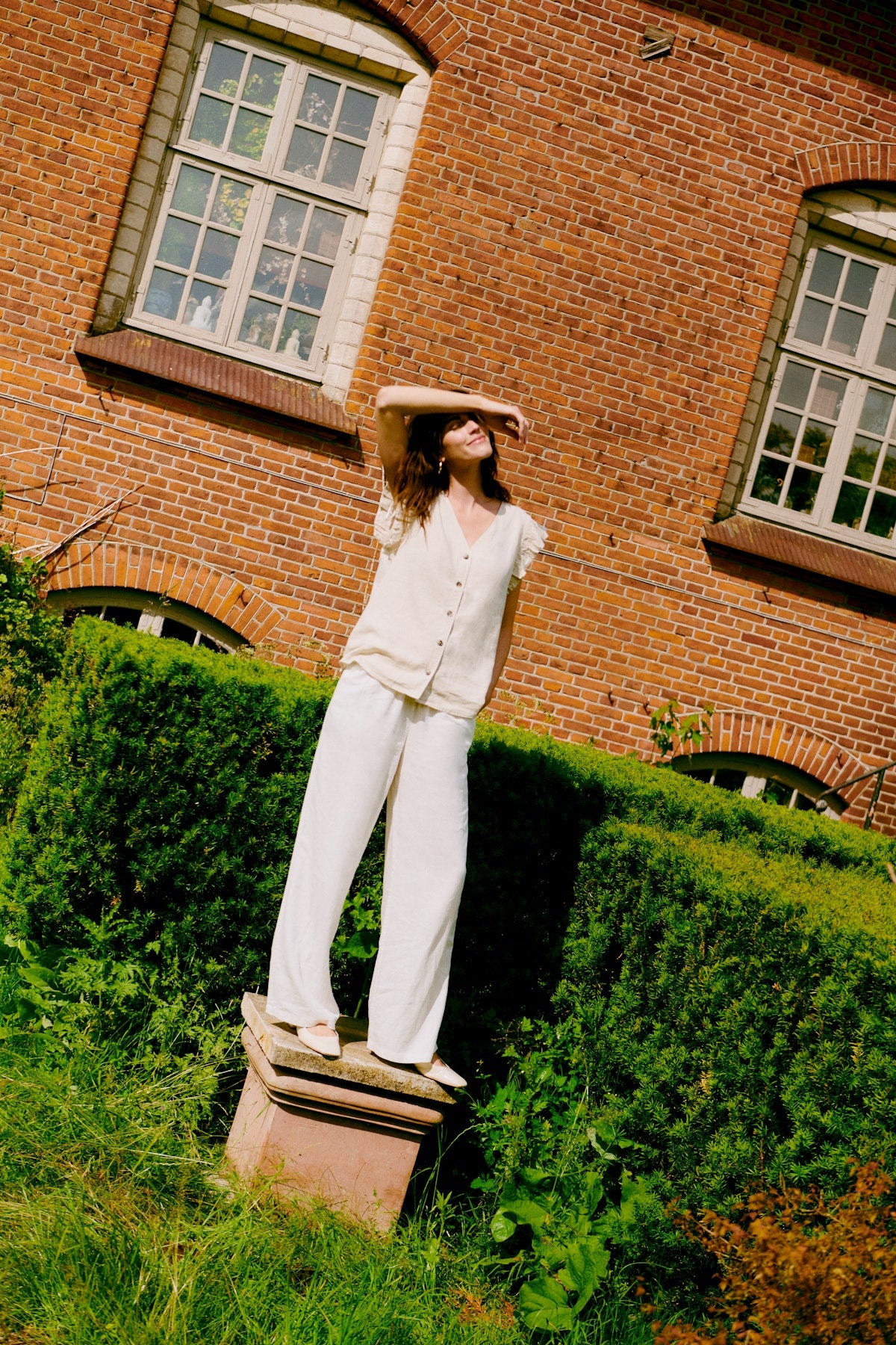 B young Byfalkka Blouse-Shirts & Tops-White finn