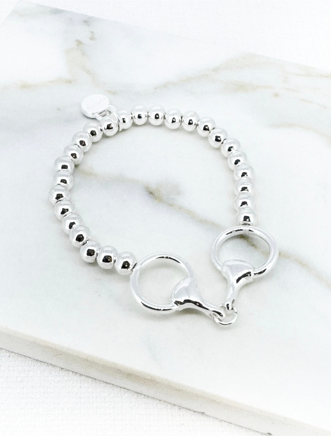 Envy Bead Link Detail Bracelet 4900-Envy-White finn