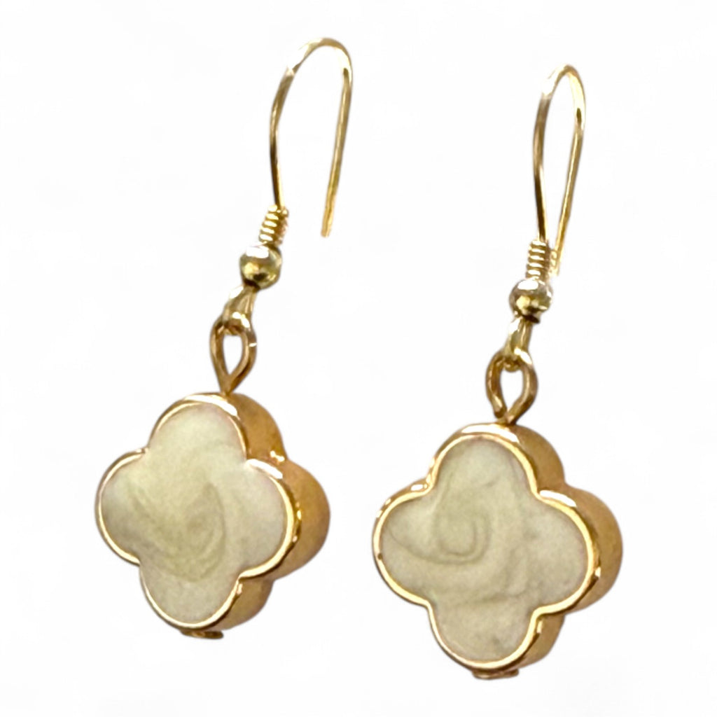 Jess and lou Pearlescent Clover Drop Earring ER191-Jess and Lou-White finn