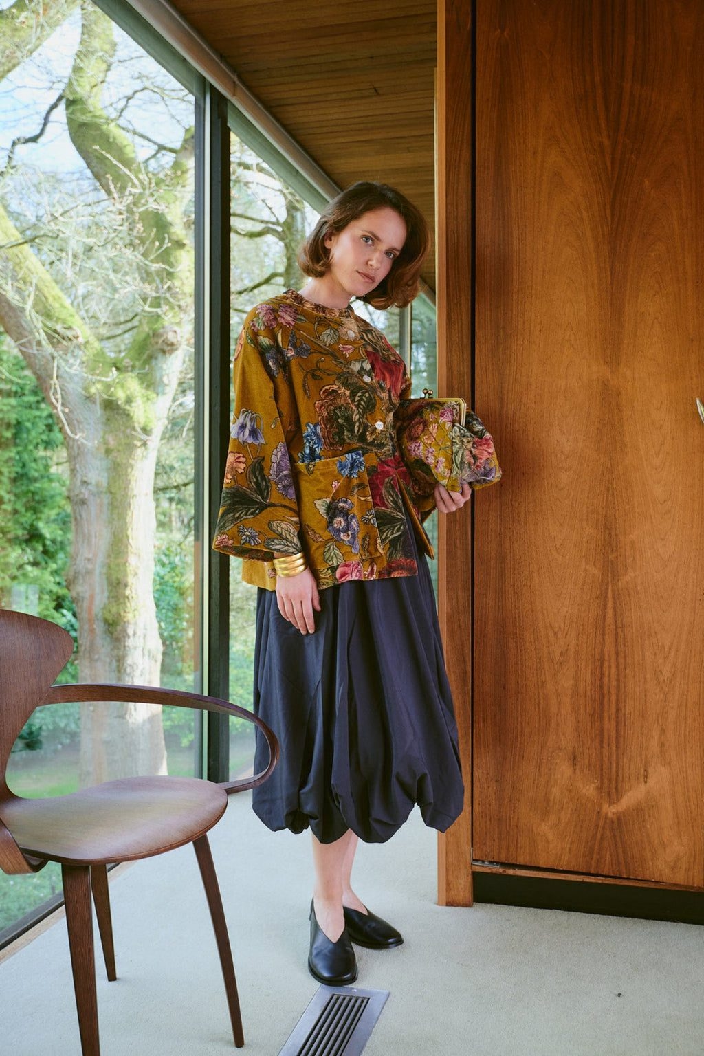 One Hundred Stars Primula Gold Velvet Jacket