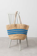 Lily and Me Straw Day Bag Cobalt