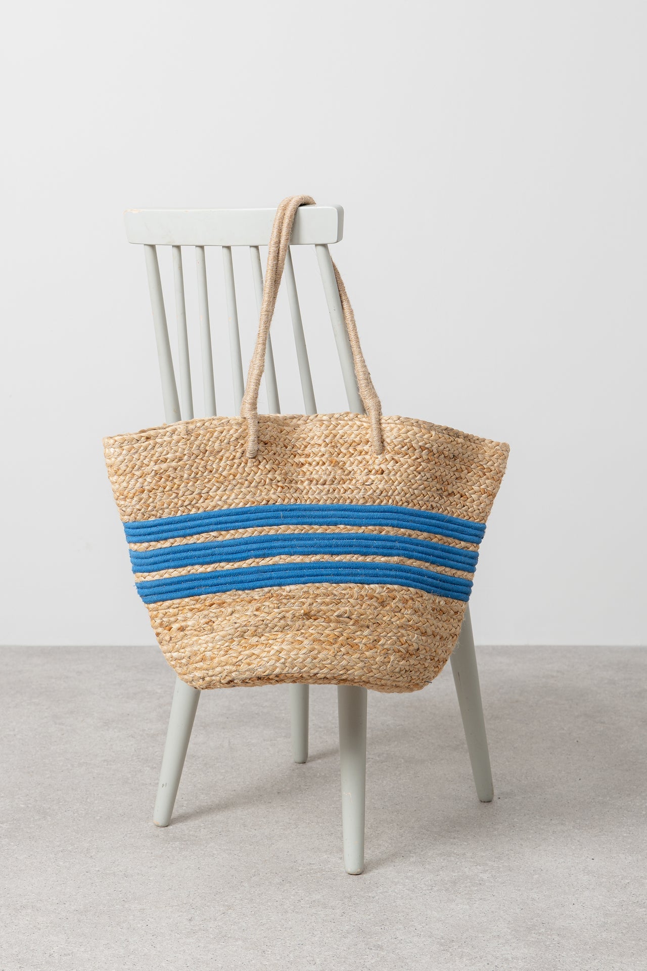 Lily and Me Straw Day Bag Cobalt