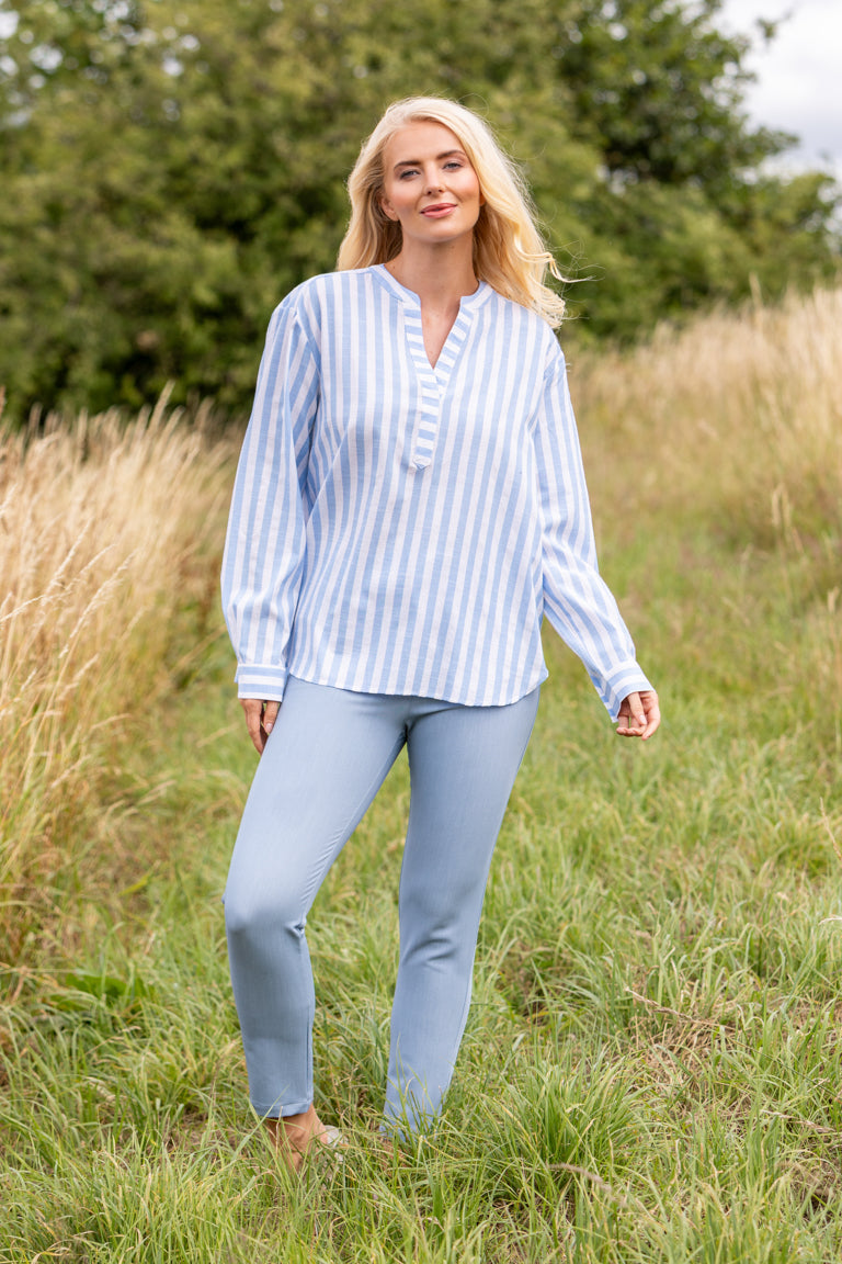 Alice Collins Megan Shirt-Shirts & Tops-8-Candyfloss/White-