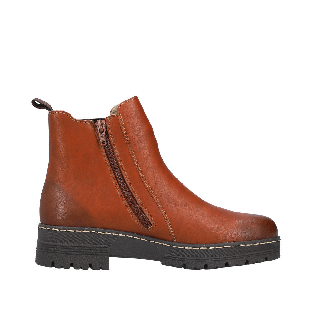 Rieker Tan Chelsea Boot 73892-Footwear-White finn