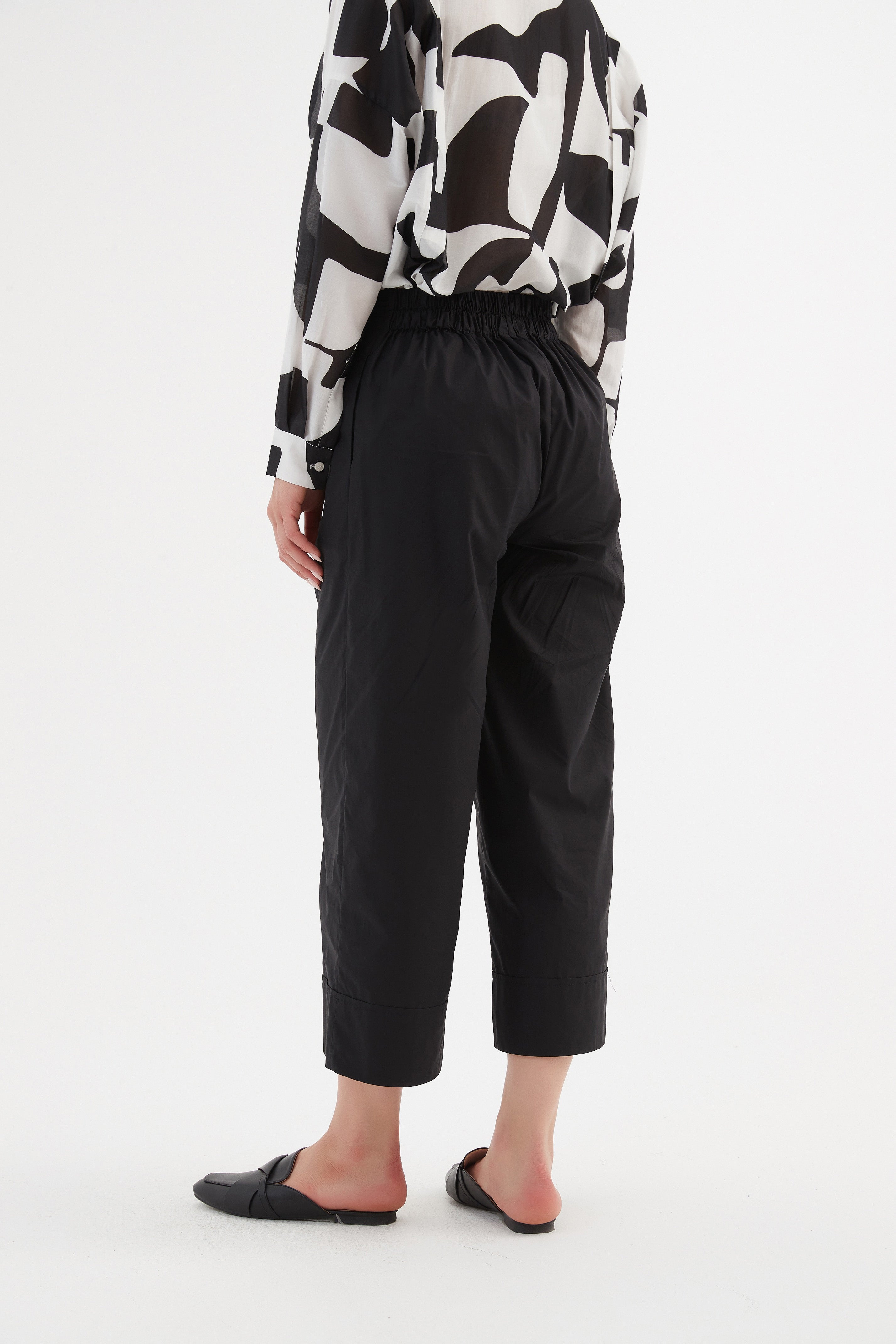 Tirelli Classic Pant Black-Trouser-White finn