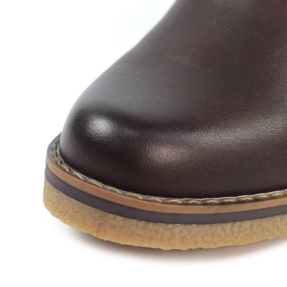 Conrad Brown Ankle Boot-Footwear-White finn