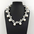 Pearl link statement necklace UG01N