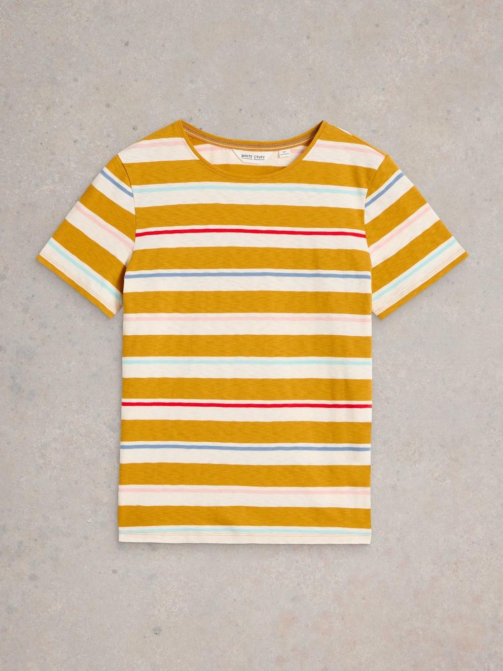 White Stuff Abbie Striped Tee-Shirts & Tops-White finn