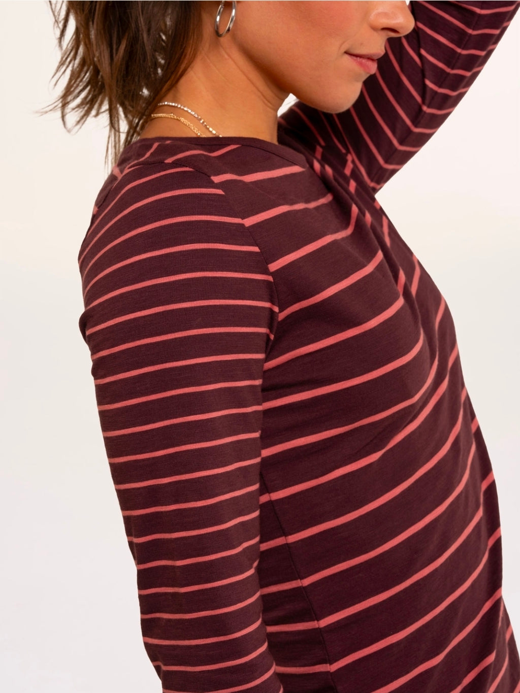Brakeburn Branksome Thick and Thin Stripe T Shirt