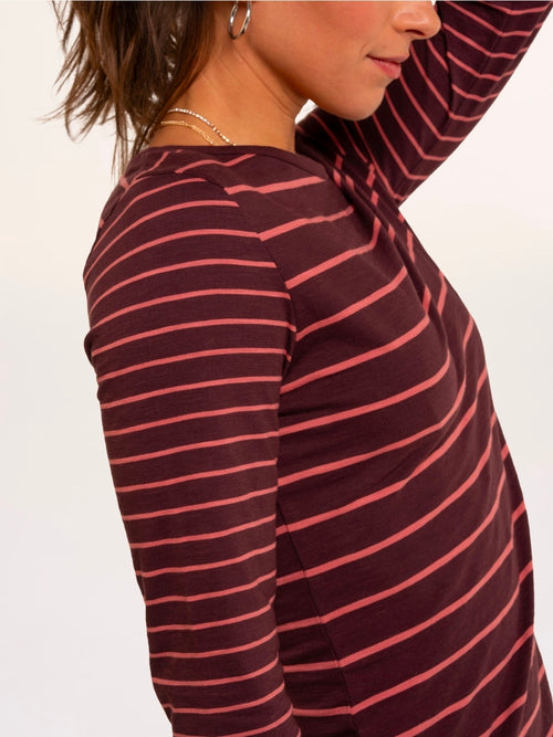 Brakeburn Branksome Thick and Thin Stripe T Shirt