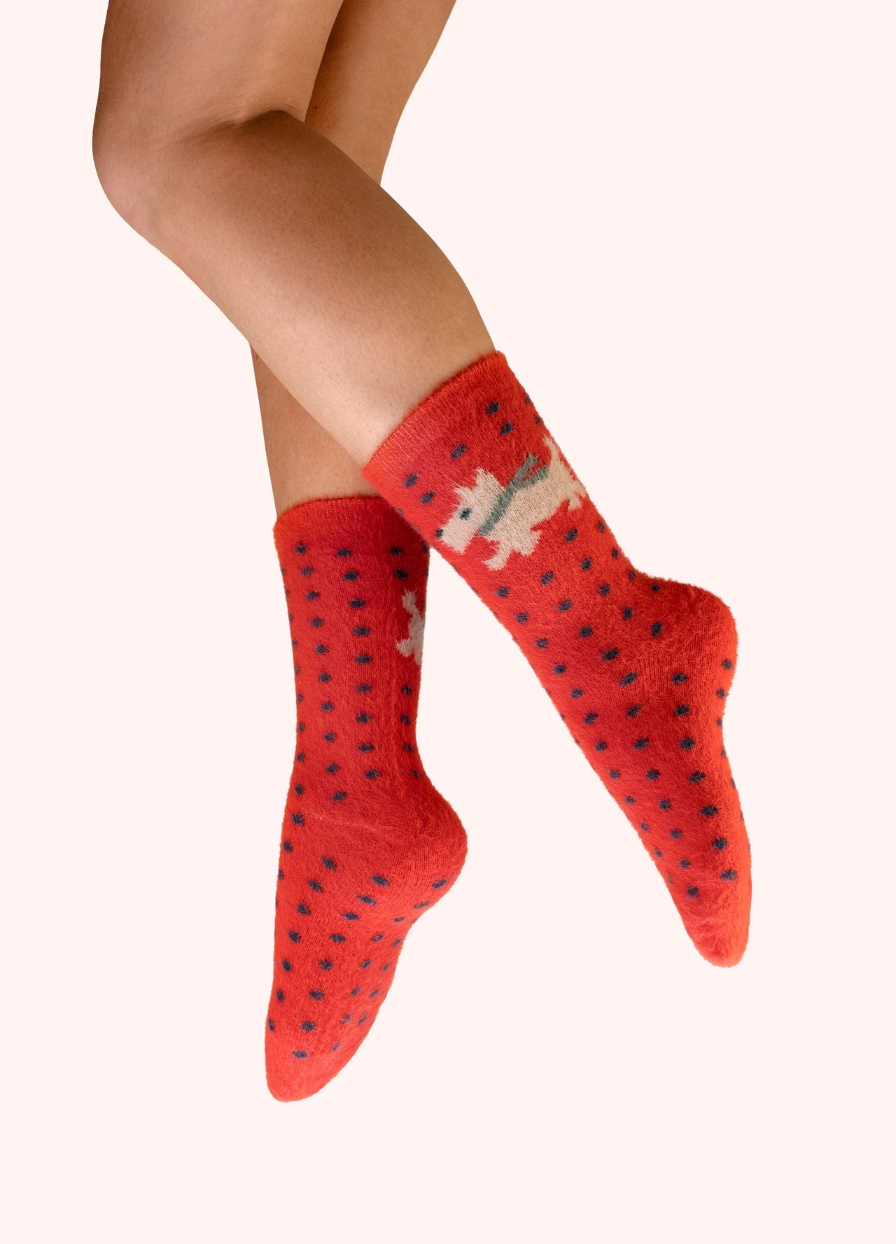 Powder Fuzzy Socks