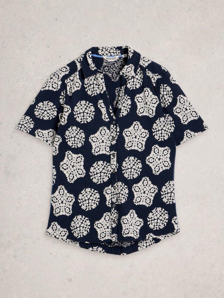 White Stuff ANNIE COLLARED SHORT SLEEVE JERSEY SHIRT