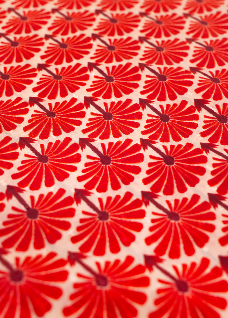 Powder Infinity Scarf - Rouge Palms-Powder-White finn