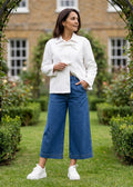 Dreams Cotton Twill Boxy Tie Front Collar Jacket