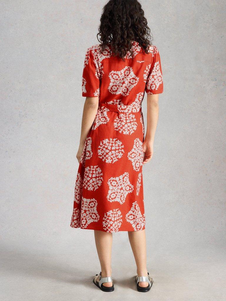 White Stuff Val Linen Blend Dress-Dress-10-Red-
