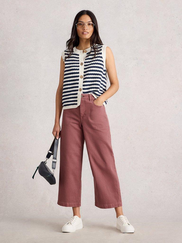 White Stuff Tia Cord Wide Leg Crop Trouser