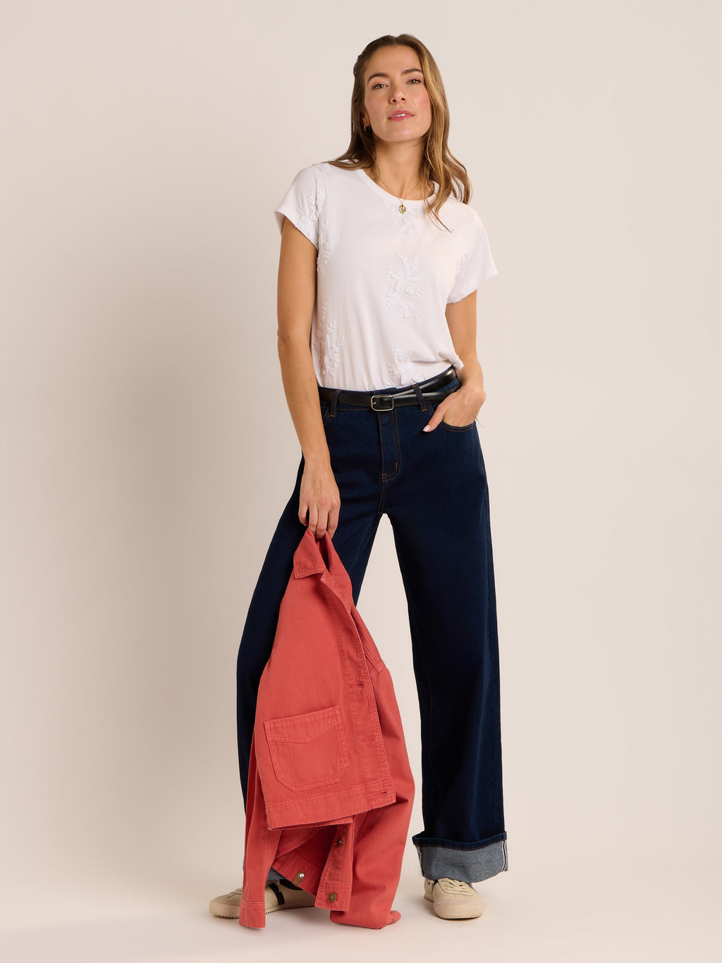 Brakeburn Agathe T-Shirt-Brakeburn-White finn