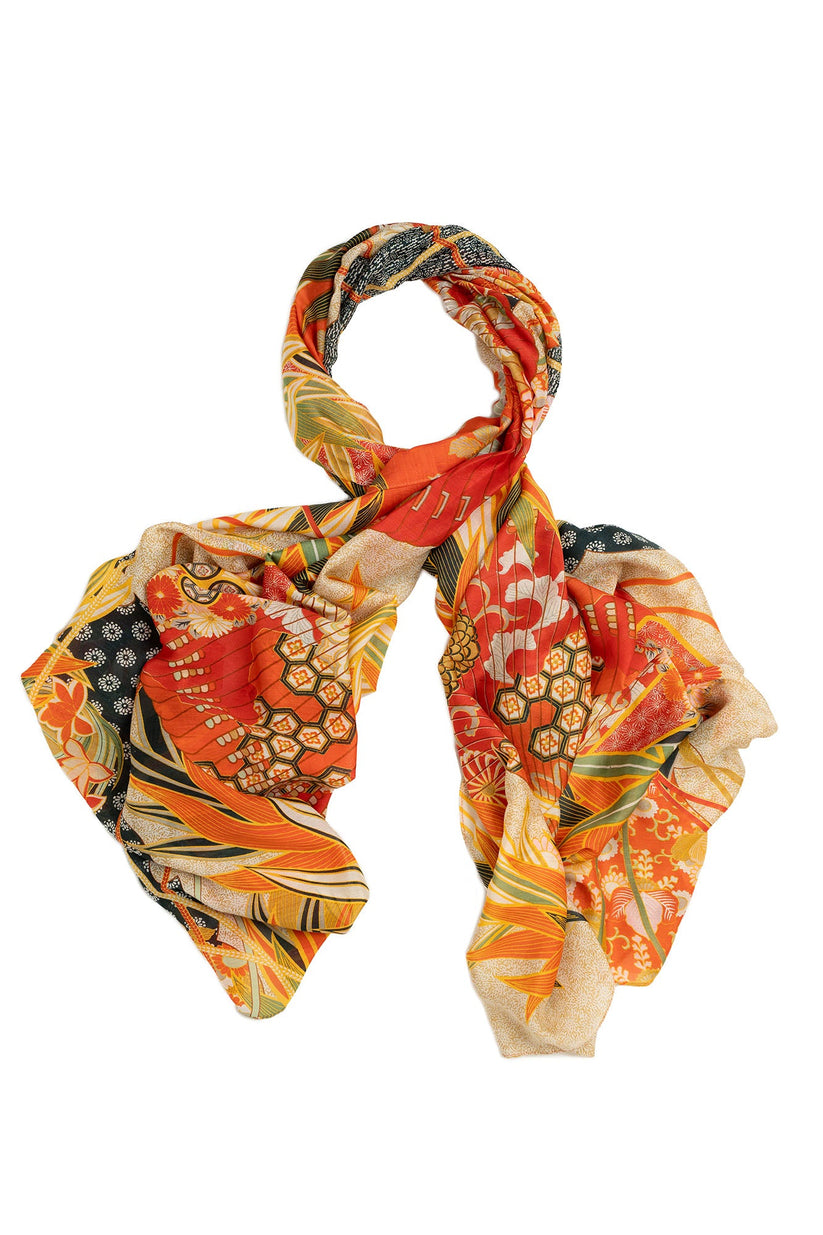 One Hundred Stars Fans Scarlet Scarf-Scarf-White finn