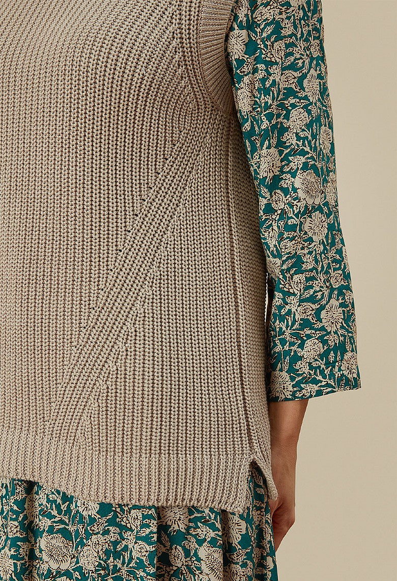 CASSIE KNITTED TANK Biscuit-Knitwear-White finn