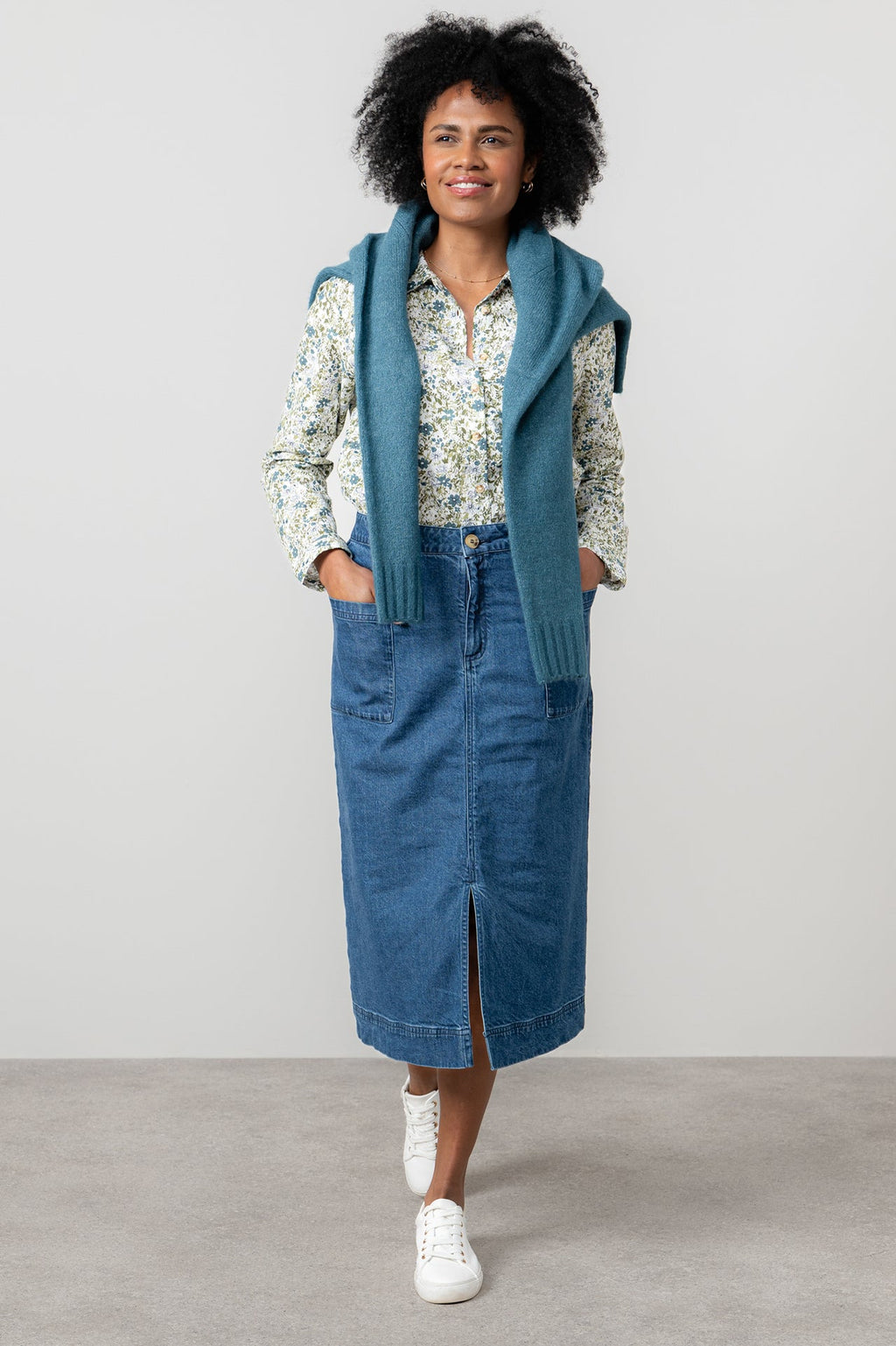 Lily and Me Penrose Skirt Plain-Skirts-White finn