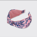 Millie Mae Micha Wide Headband - Pink / Navy