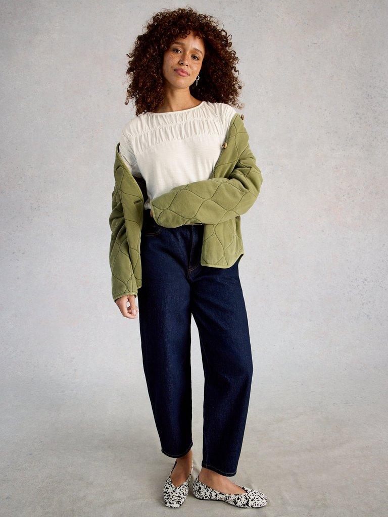 White Stuff RACHEL RUCHED TEE-White Stuff-White finn