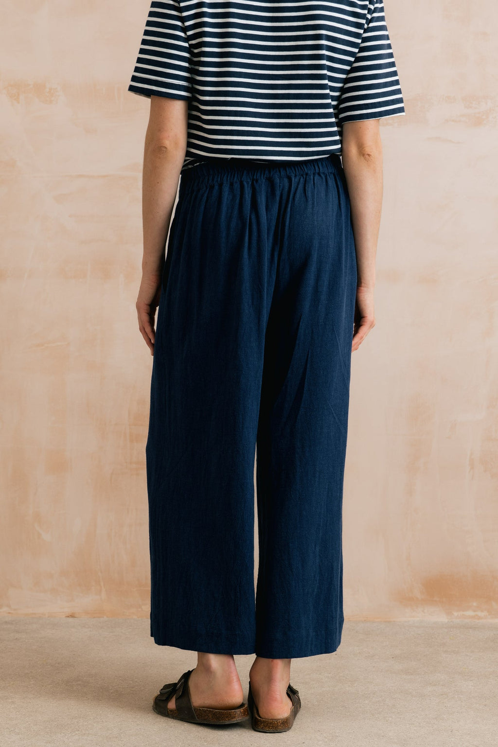 Lily and Me Summer Wide Leg Linen Blend Culottes-Trousers-8-Boysenberry-