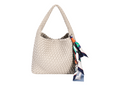 David Jones CM8274 Weave effect shoulder bag-Bag-Almond Milk-