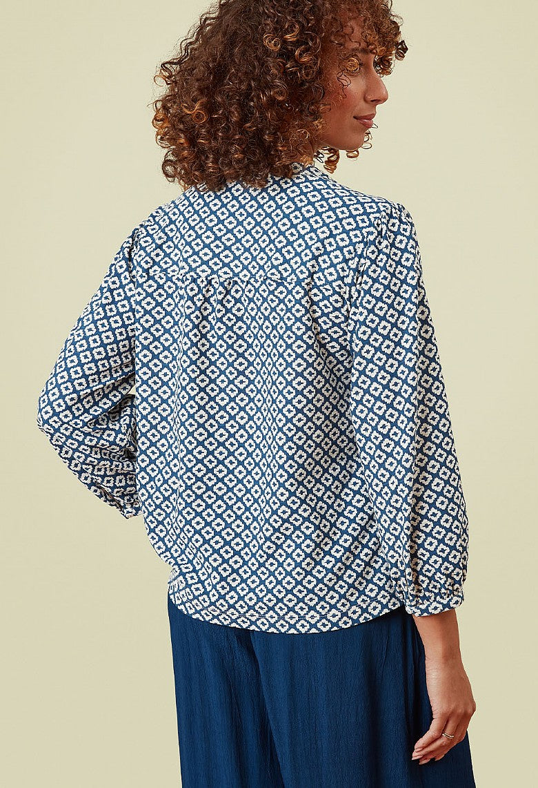 Adini Ikat Tile Raya Top - Riviera-Adini-White finn