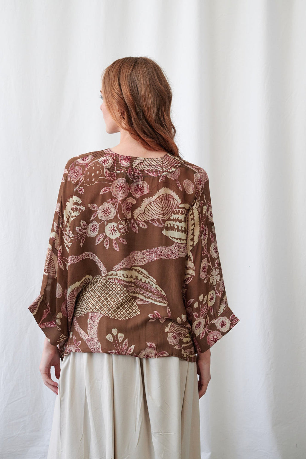 One Hundred Stars Rosa Brown Kimono