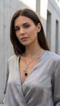 Envy Double Disc Drop Necklace 614
