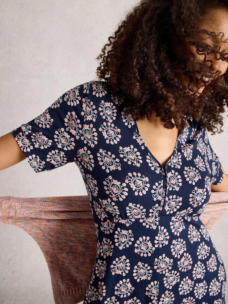 White Stuff Megan Short Sleeve Midi Dress-White Stuff-White finn