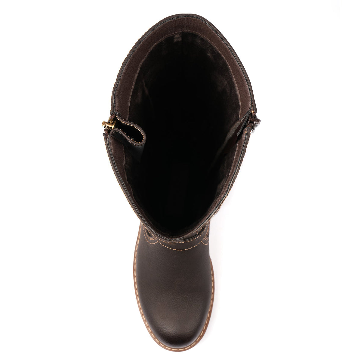 Lunar Joy Brown Waterproof Expanding Calf Long Boot